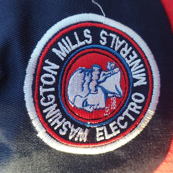Vtg Washington Mills Electro Minerals Embroidered Snapback Hat Cap Made in USA - Picture 2 of 10